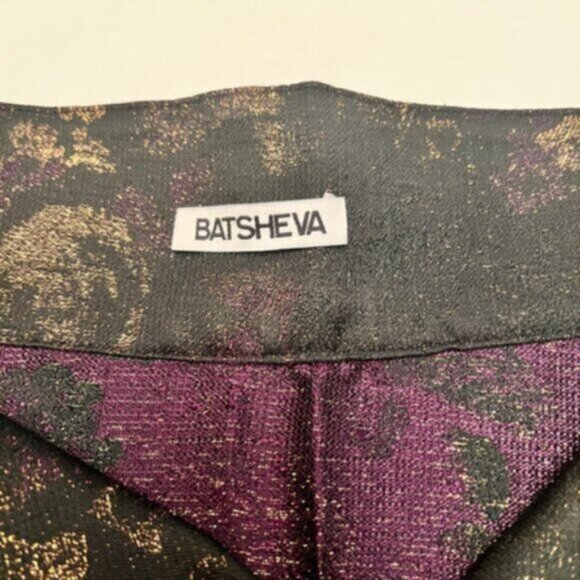 🌹HP🌹Batsheva Bella BNWOT metallic jacquard midi skirt 6 - Picture 7 of 15